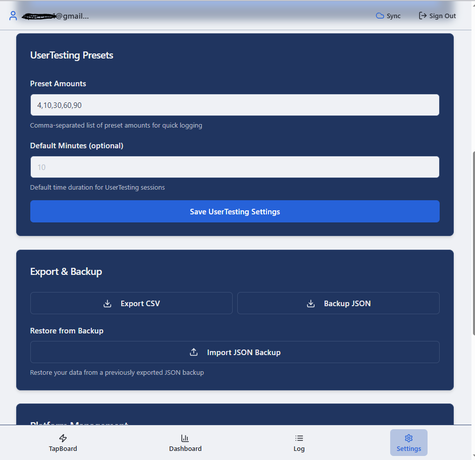 Click Work Tracker screenshot